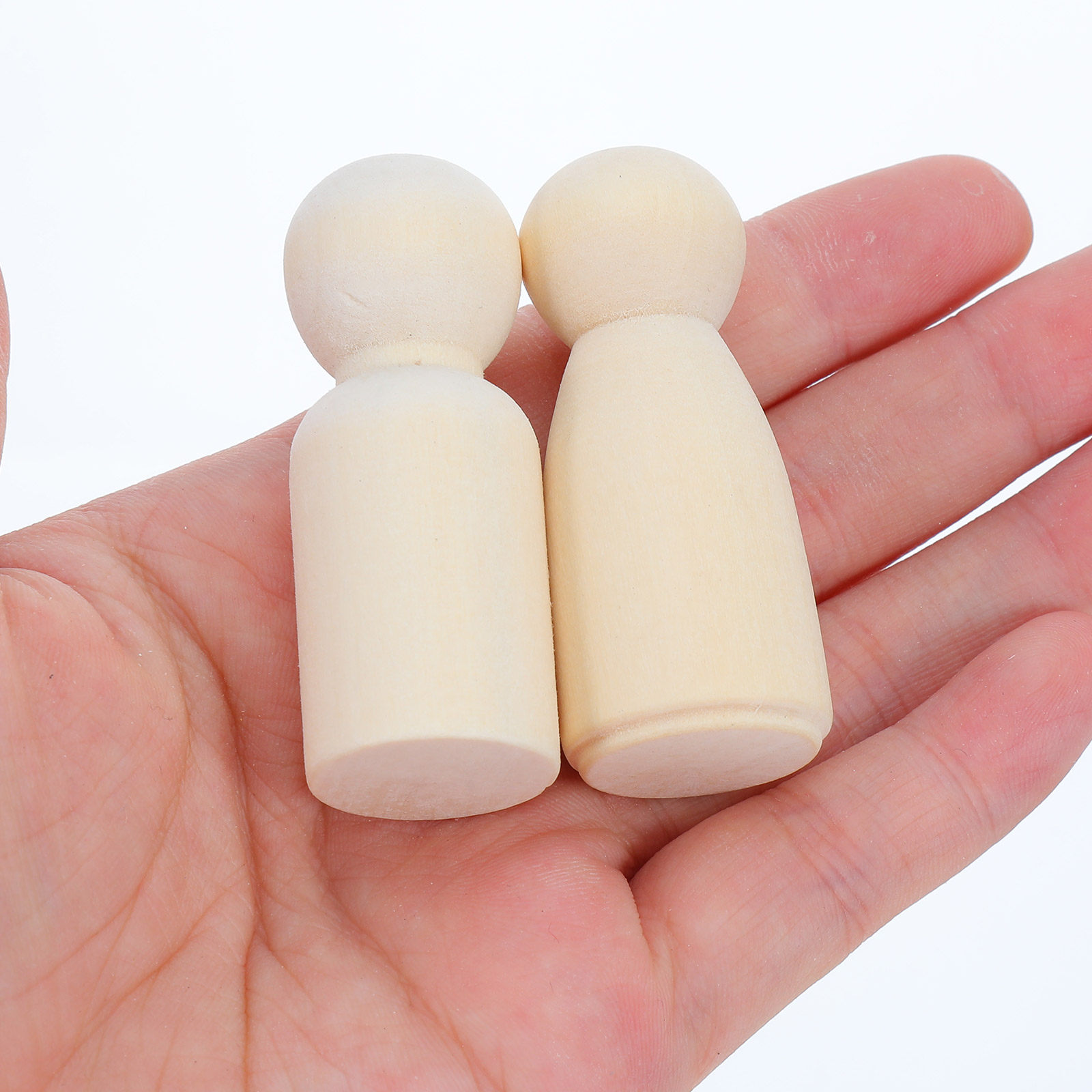 Art Craft Project - 40Pcs Unpainted Wooden Peg Blank Craft