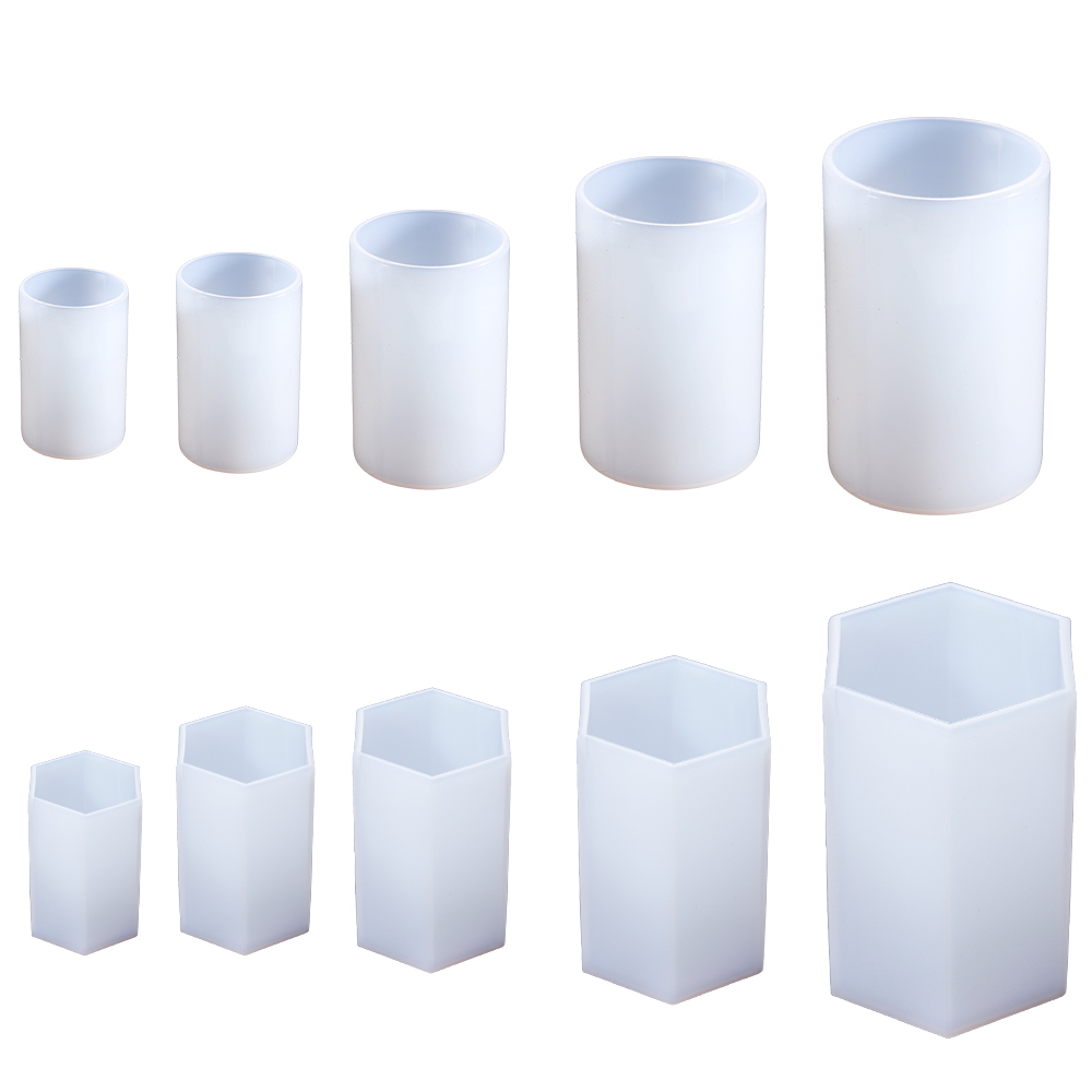 Art Craft Table - Cylinder Silicone Mold Hexagon Epoxy Resin