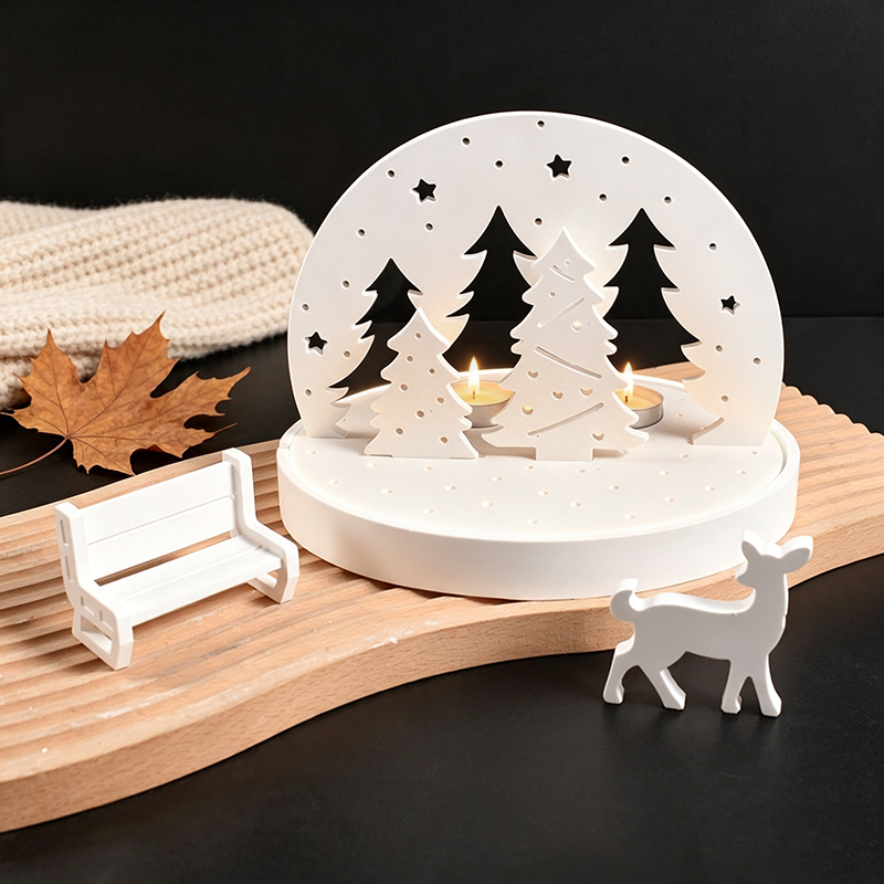 Art Craft Model - Christmas Elk Tealight Candle Holder Silicone