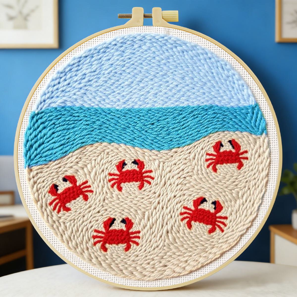 Punch Needle Kit - 20X20CM/7.87inch Animal - Crab punch needle