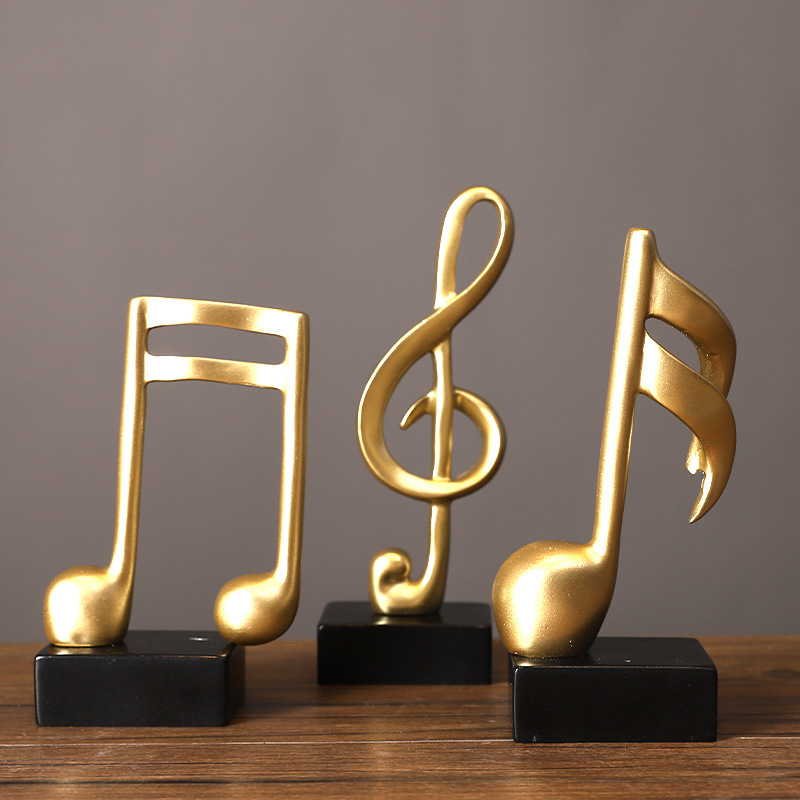 Art Craft Room Ideas - Y Minimalist Resin Music Note Sculpture