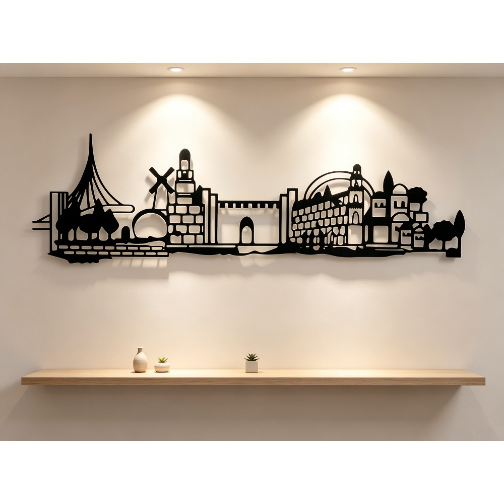 Art & Craft Paper Quilling - CIFBUY Metal Wall Art Jerusalem Skyline