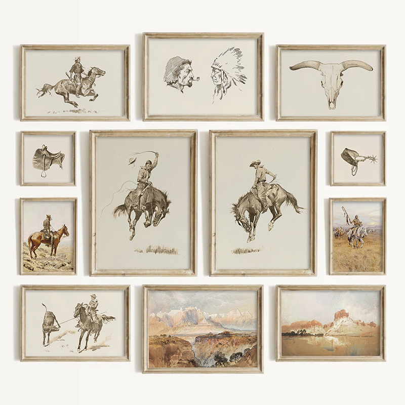 Art Craft Toys - Southwestern Style Cowboy Wall Art Vintage