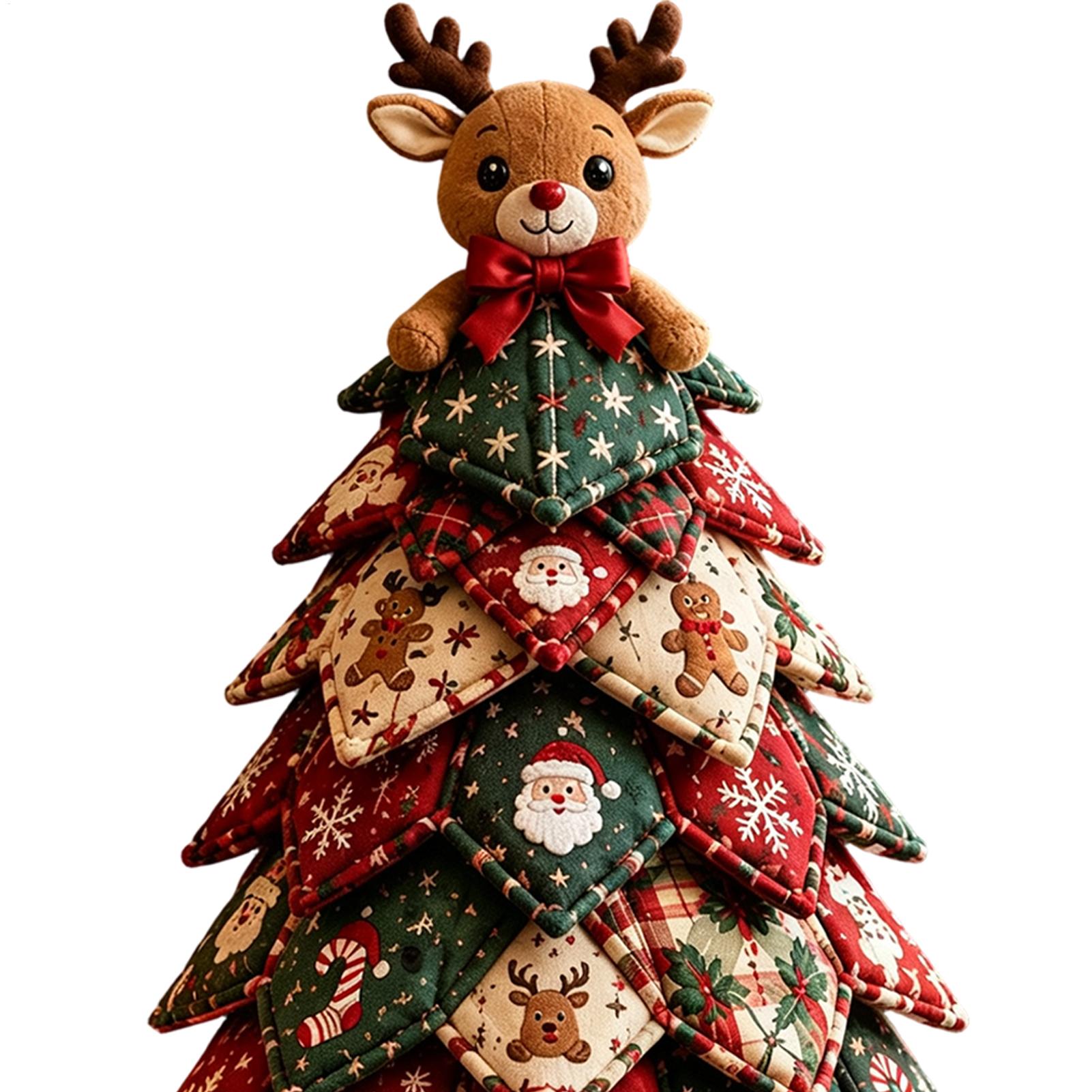 Art Craft Table - Christmas Quilted Fabric Tree Kit 3D