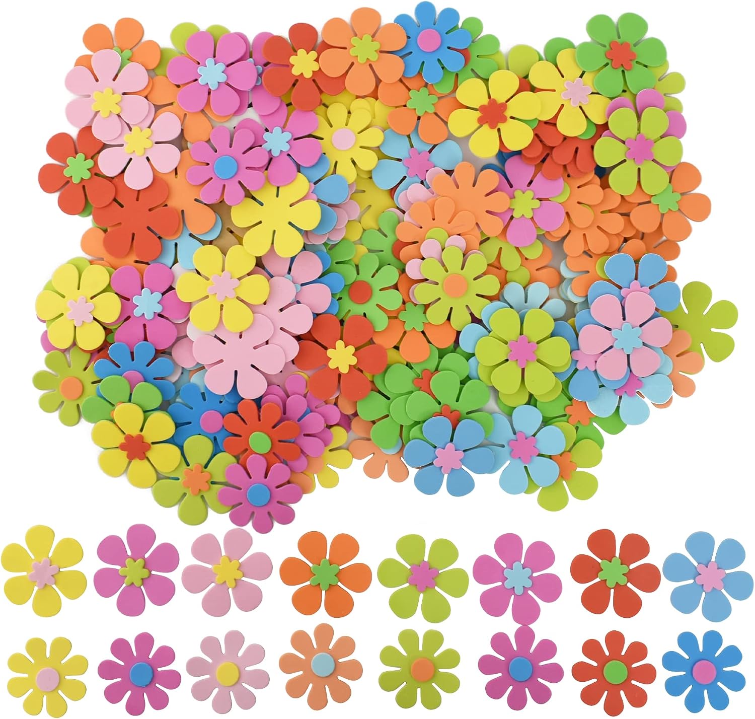 Foam Flower Shapes Sticker 160 - Art Craft Project review and price