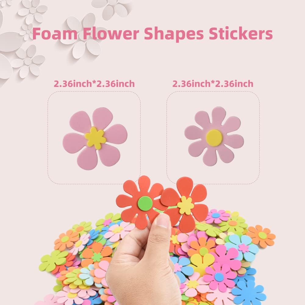 Foam Flower Shapes Sticker 160 - Art Craft Project review and price