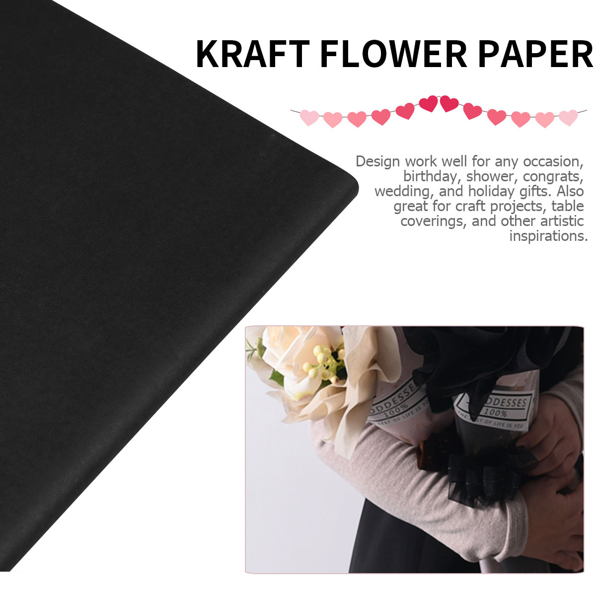 20Pcs Thick Black Kraft Wrappi - Art Craft Table review and price
