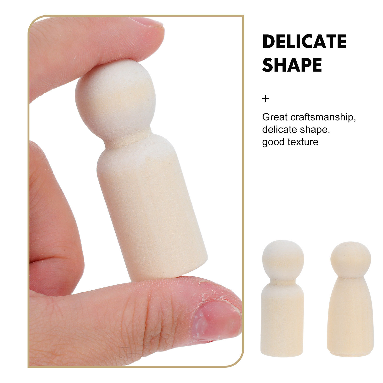 40Pcs Unpainted Wooden Peg Bla - Art Craft Project review and price