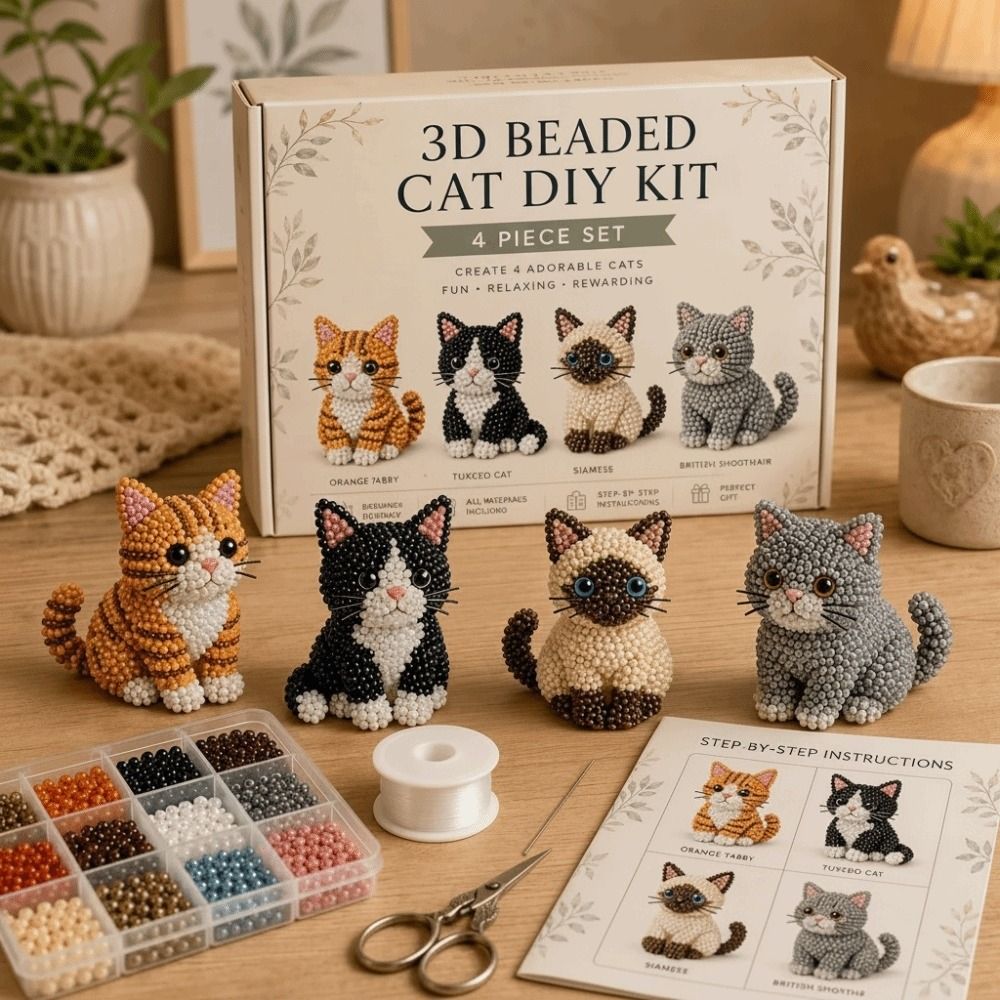 Tiny Beads 3D Beaded Animal Ki - Art Craft And Design review and price