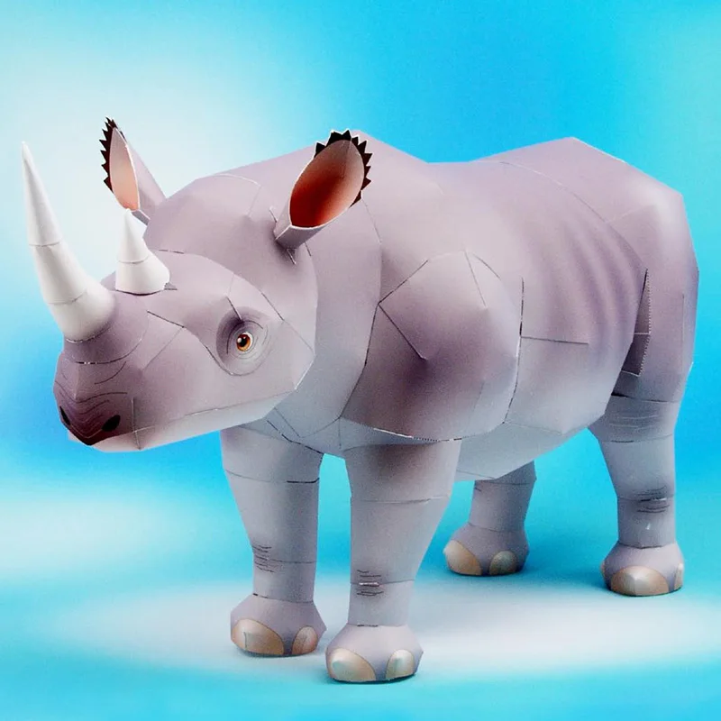Rhinoceros Hook-lipped Handmad - Art Craft Cardboard review and price