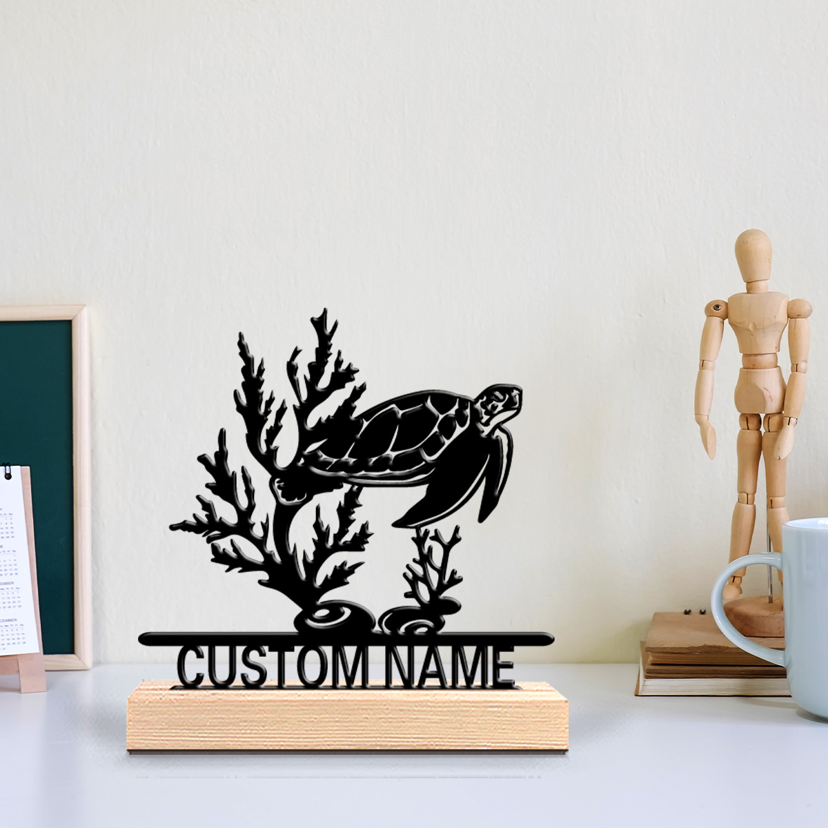 1pc Abstract Sea turtle Custom - Art Craft Table review and price