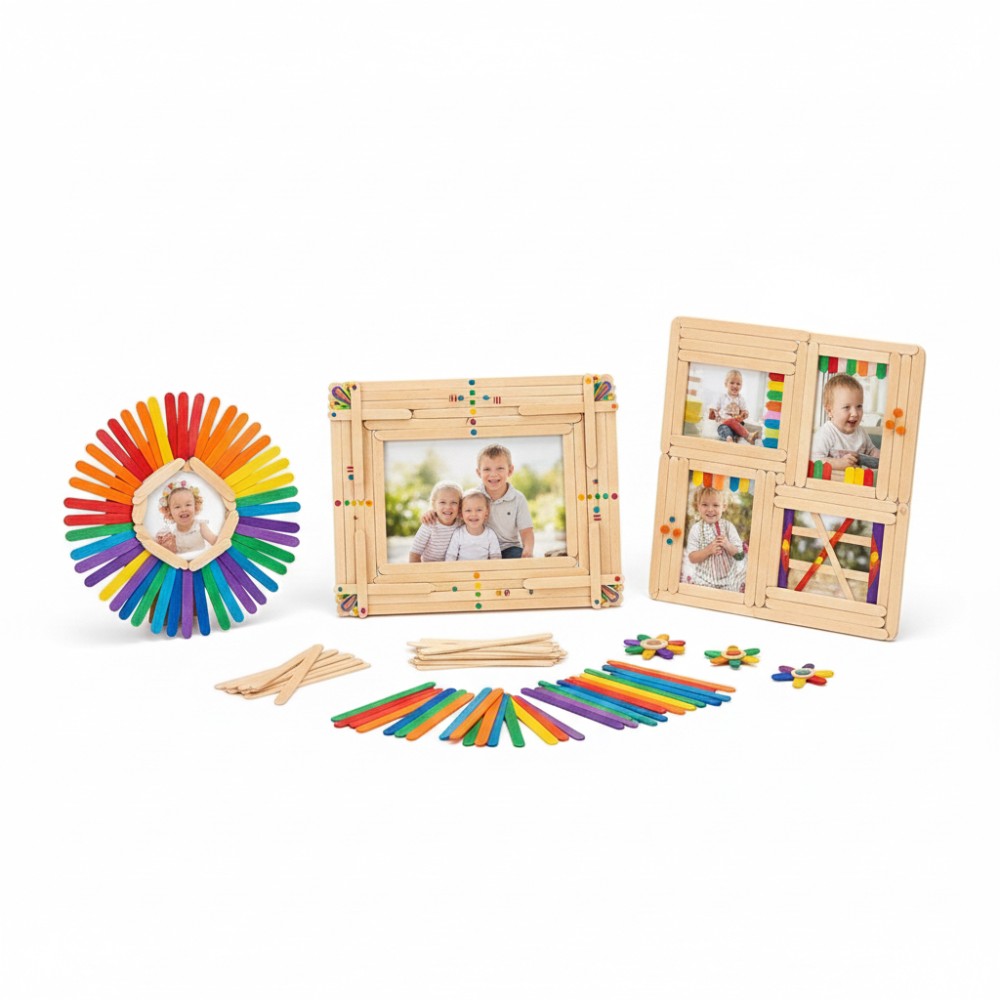 50Pcs Colored Wooden Popsicle  - Art Craft And Design review and price