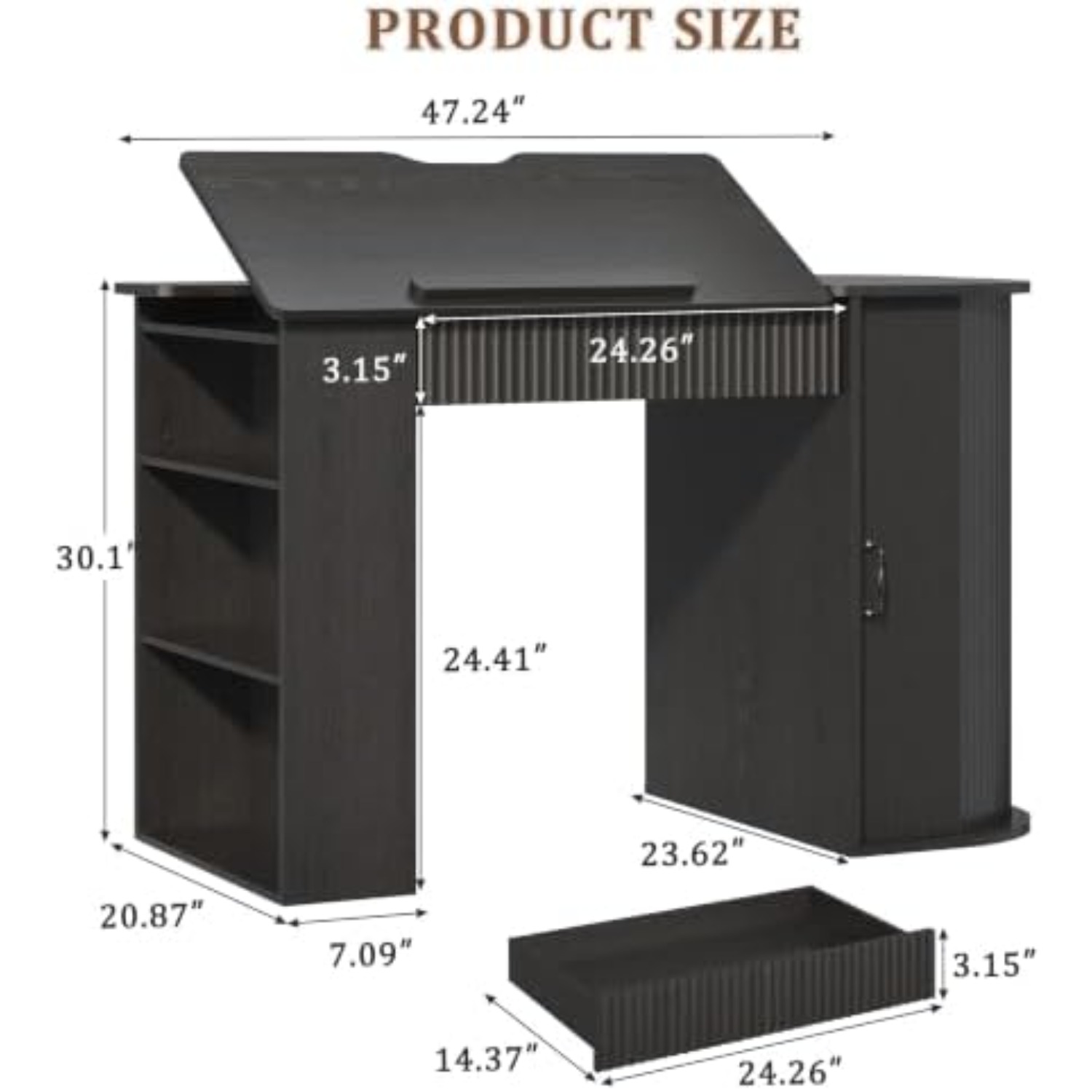 Drafting Table with Storage Ca - Art Craft Table review and price