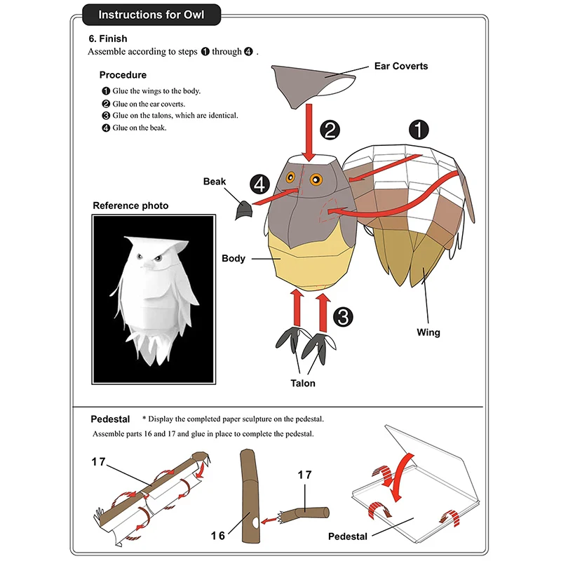 Blakiston's Fish Owls Origami  - Art Craft Cardboard review and price