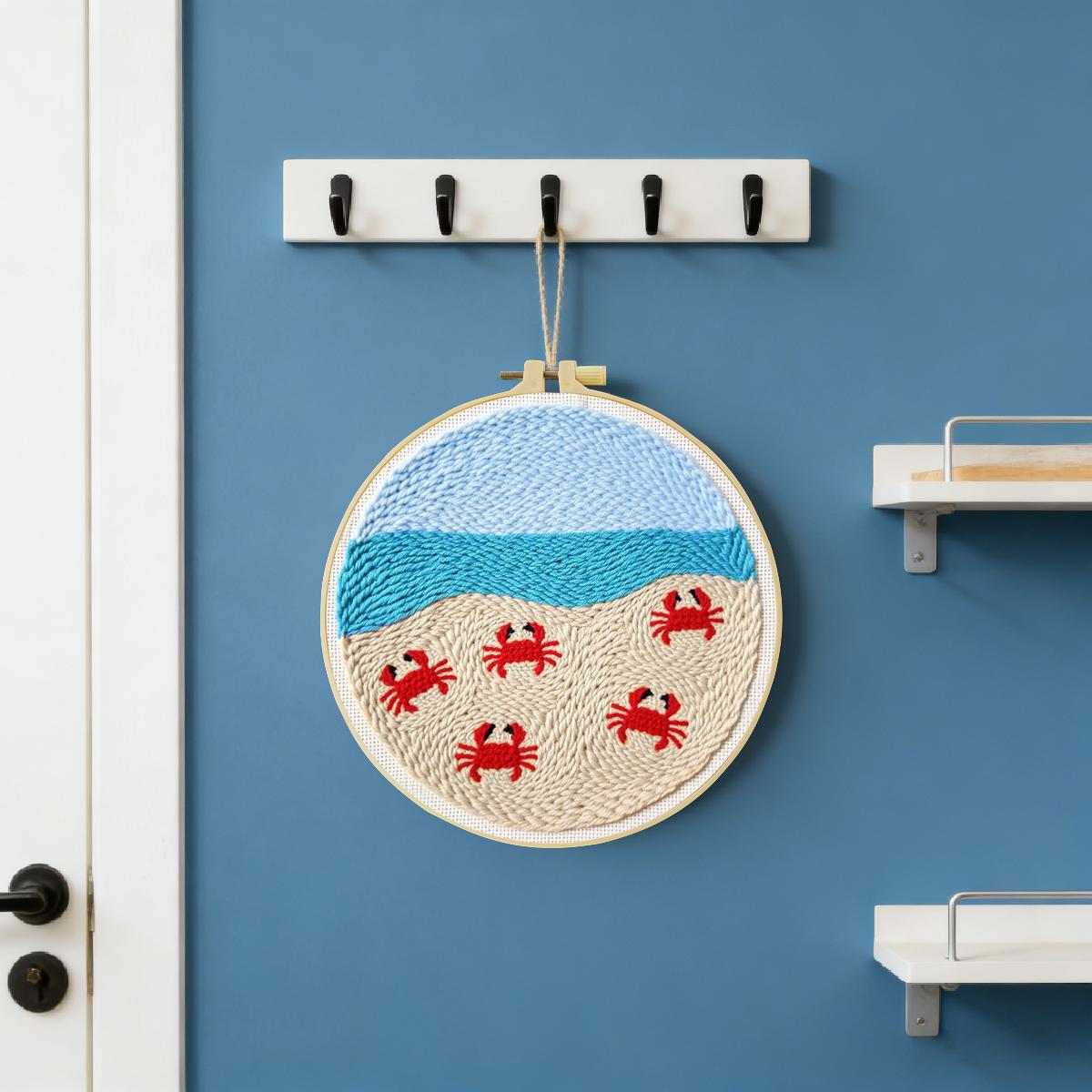 20X20CM/7.87inch Animal - Crab - Punch Needle Kit review and price