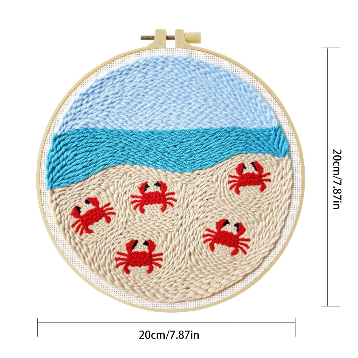 20X20CM/7.87inch Animal - Crab - Punch Needle Kit review and price