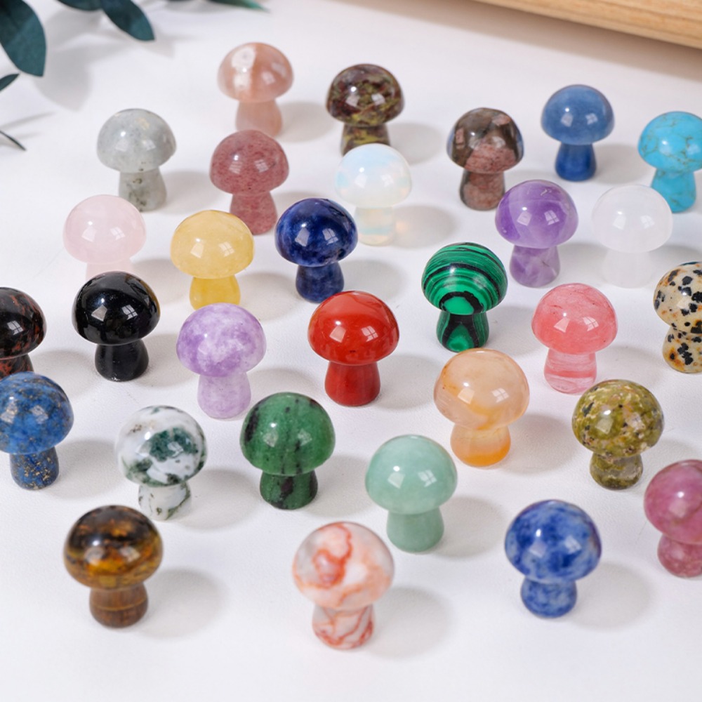 Natural Crystal Mushroom Gemst - Art And Craft Jungle review and price
