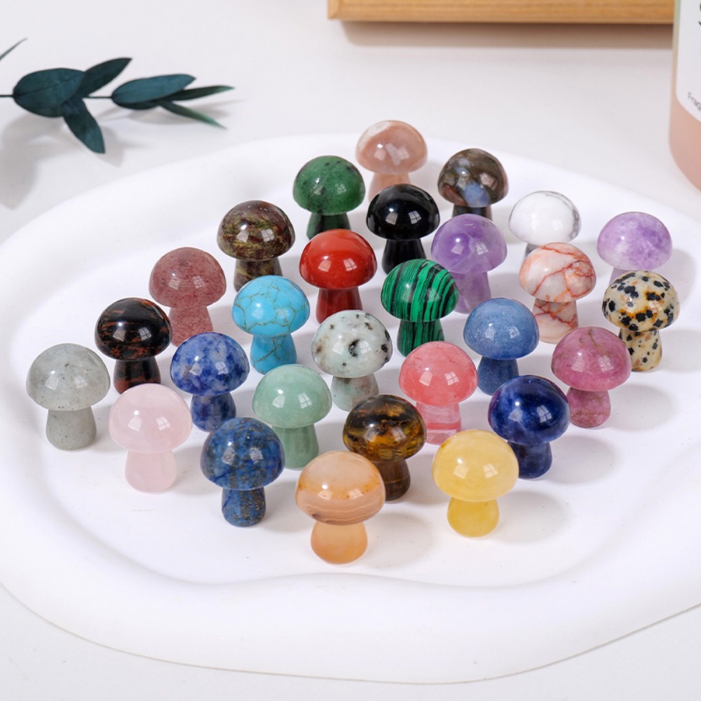 Natural Crystal Mushroom Gemst - Art And Craft Jungle review and price
