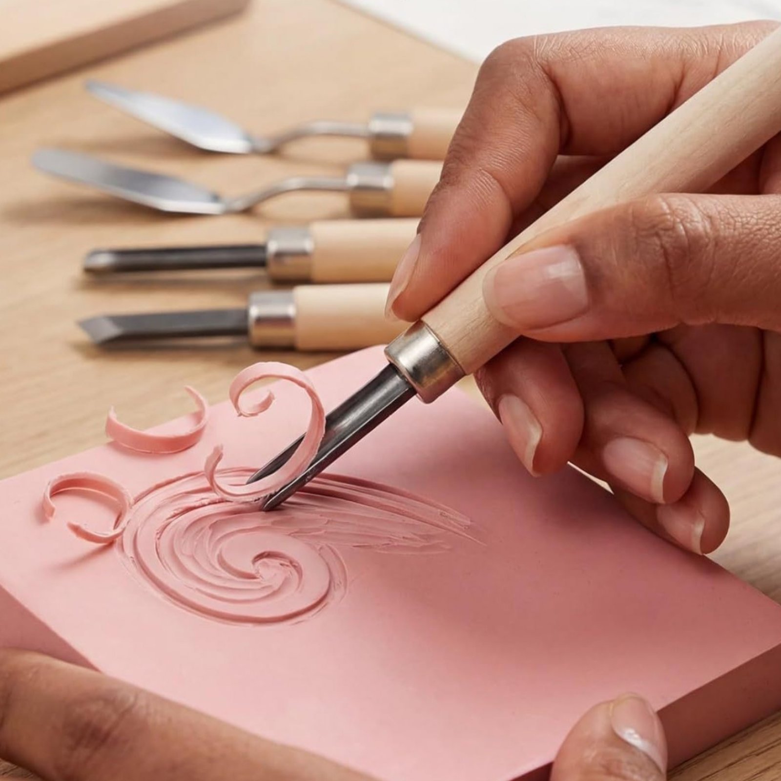 9 Pieces Linoleum Carving Kit  - Lino Printing Block review and price