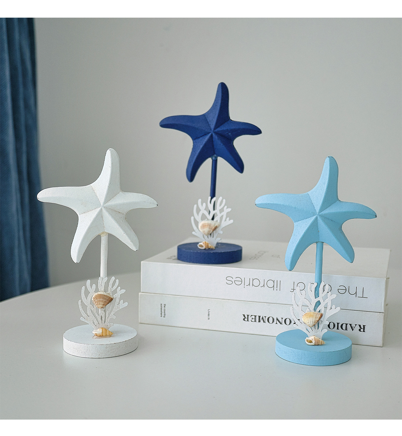 3Pcs Ocean Style Wooden Starfi - Art Craft Restaurant review and price