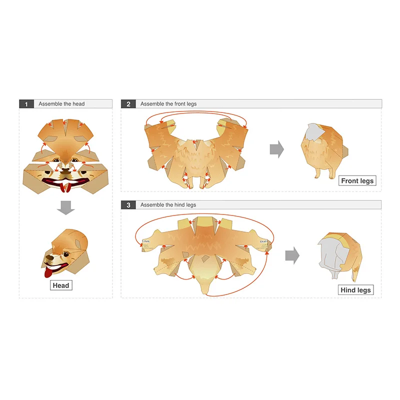 Pomeranian Dog Folding Origami - Art Craft Cardboard review and price