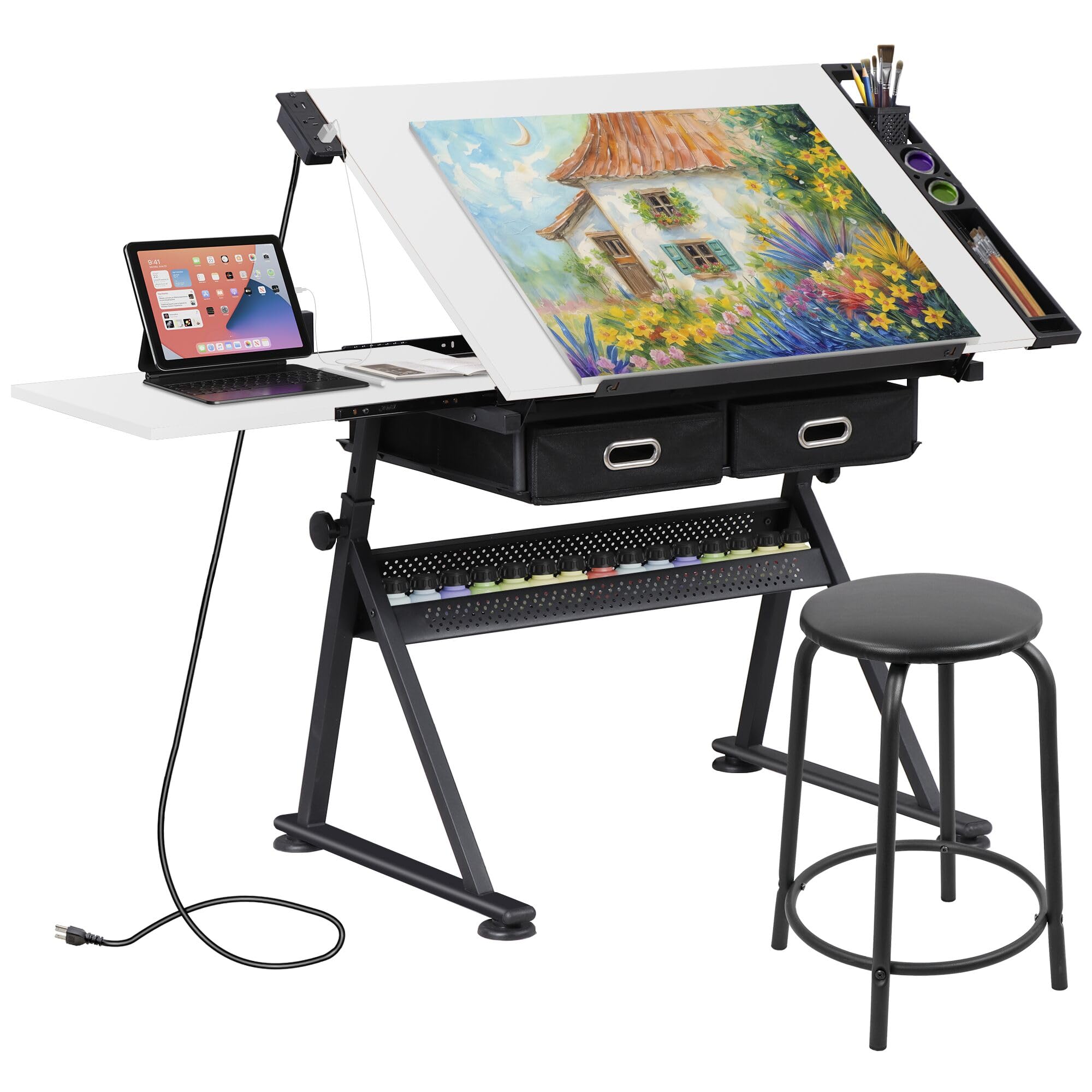 Adjustable Drafting Table with - Art Craft Table review and price