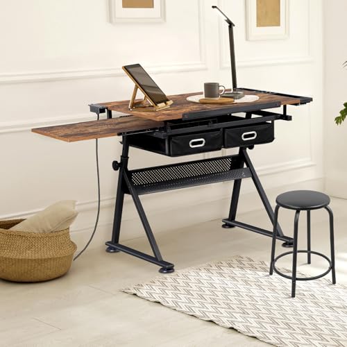 Adjustable Drafting Table with - Art Craft Table review and price
