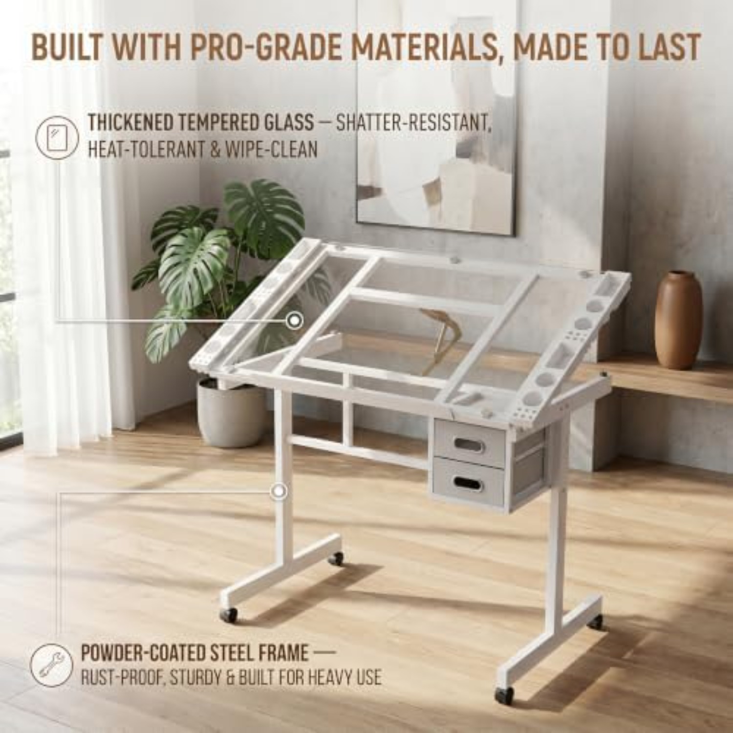 Rolling Drafting Table Desk, P - Art Craft Table review and price