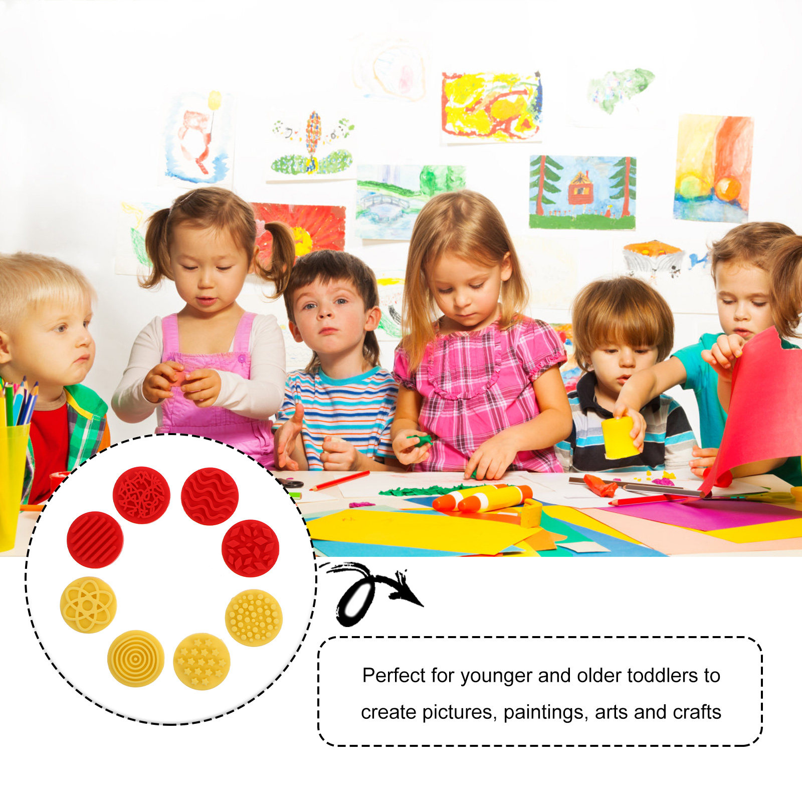 8Pcs Safe Stamps for Toddlers  - Art Craft Toddlers review and price