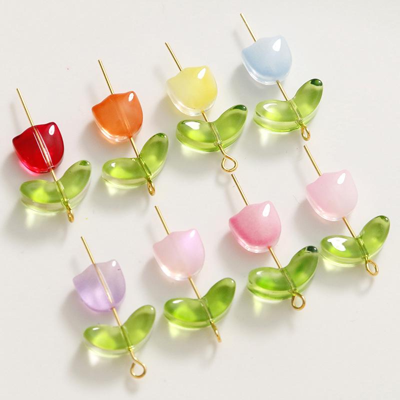 Lampwork  Flower Beads 30Pcs M - Art Craft Project review and price