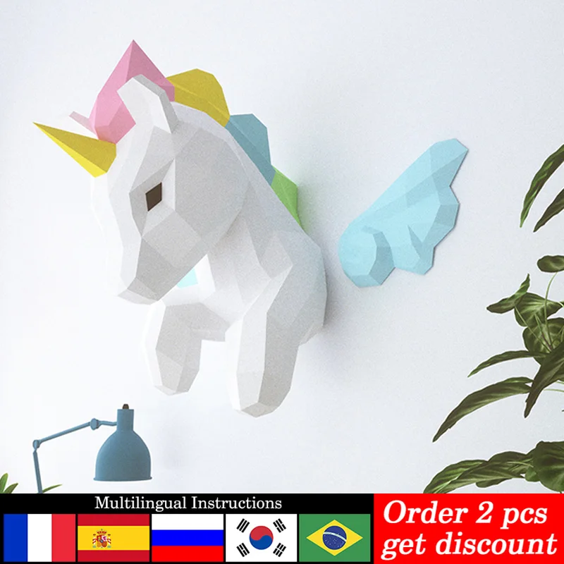Rainbow Unicorn Animal Wall De - Art Craft Cardboard review and price