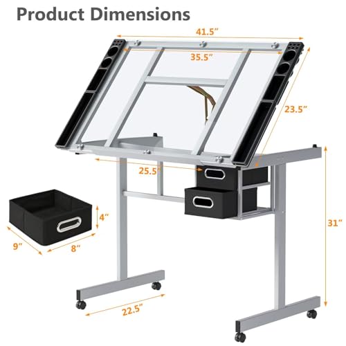 Adjustable Drafting Table with - Art Craft Table review and price