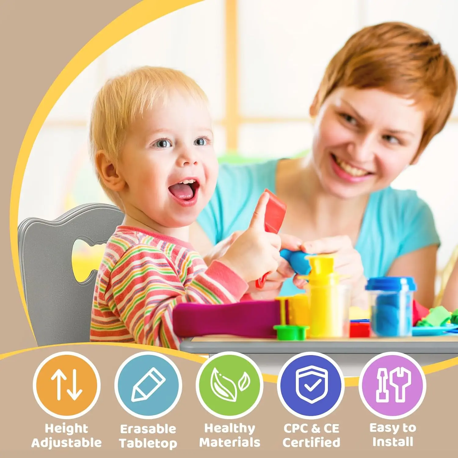Kids Table and 4 Chairs Set fo - Art Craft Toddlers review and price