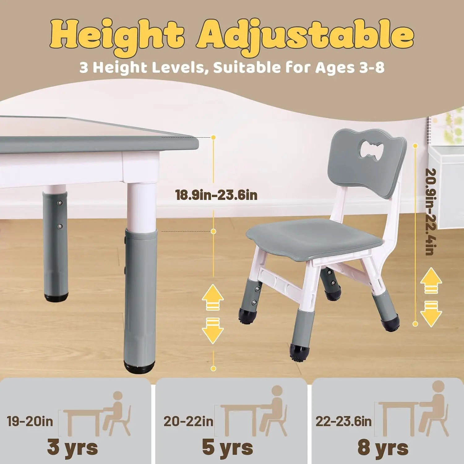 Kids Table and 4 Chairs Set fo - Art Craft Toddlers review and price