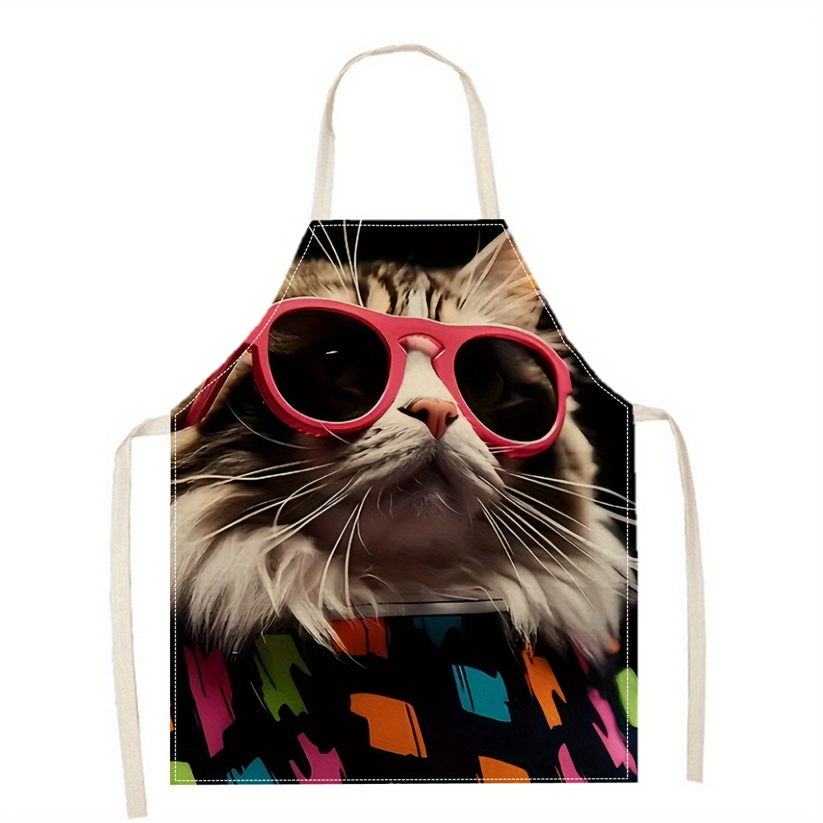 Linen Apron Funny Cat Sunglass - Art Craft Gift Ideas review and price