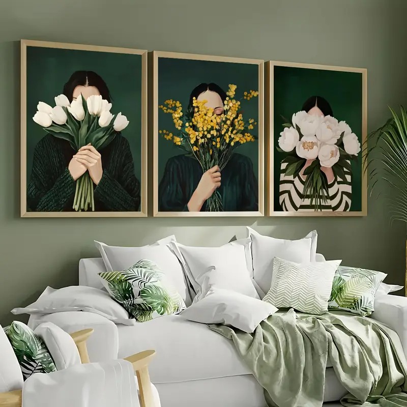 Green Abstract Figures Canvas  - Art Craft Toys review and price